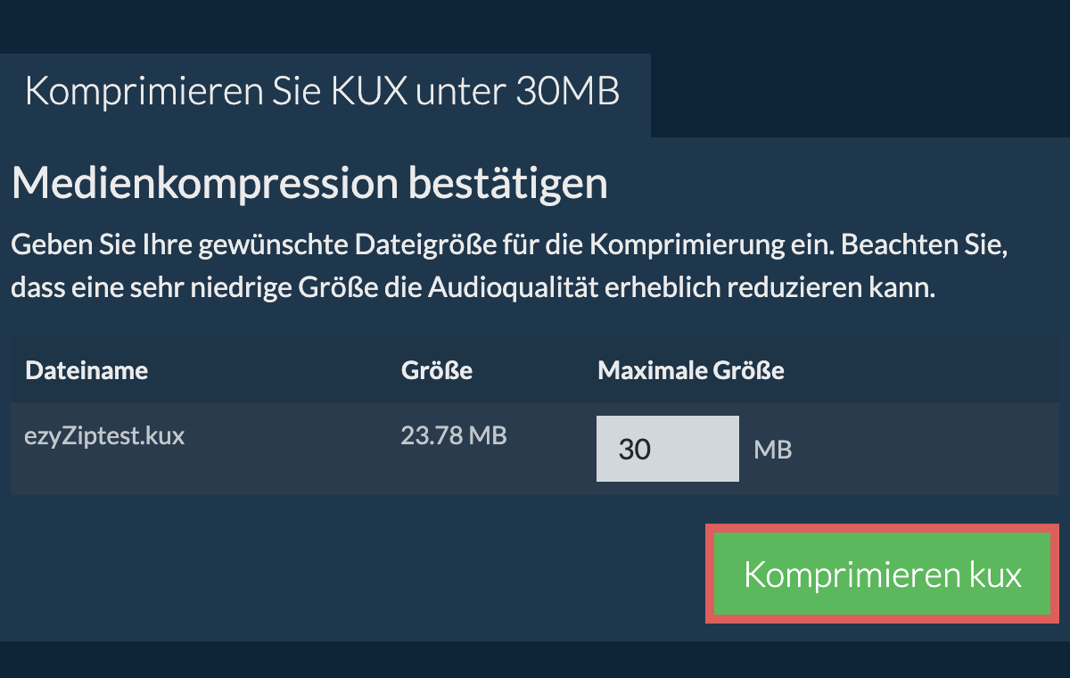 In 30MB konvertieren