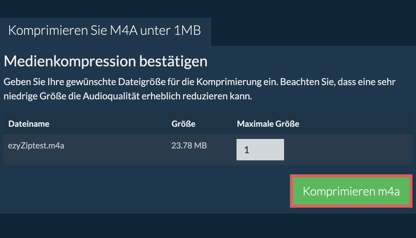 In 1MB konvertieren