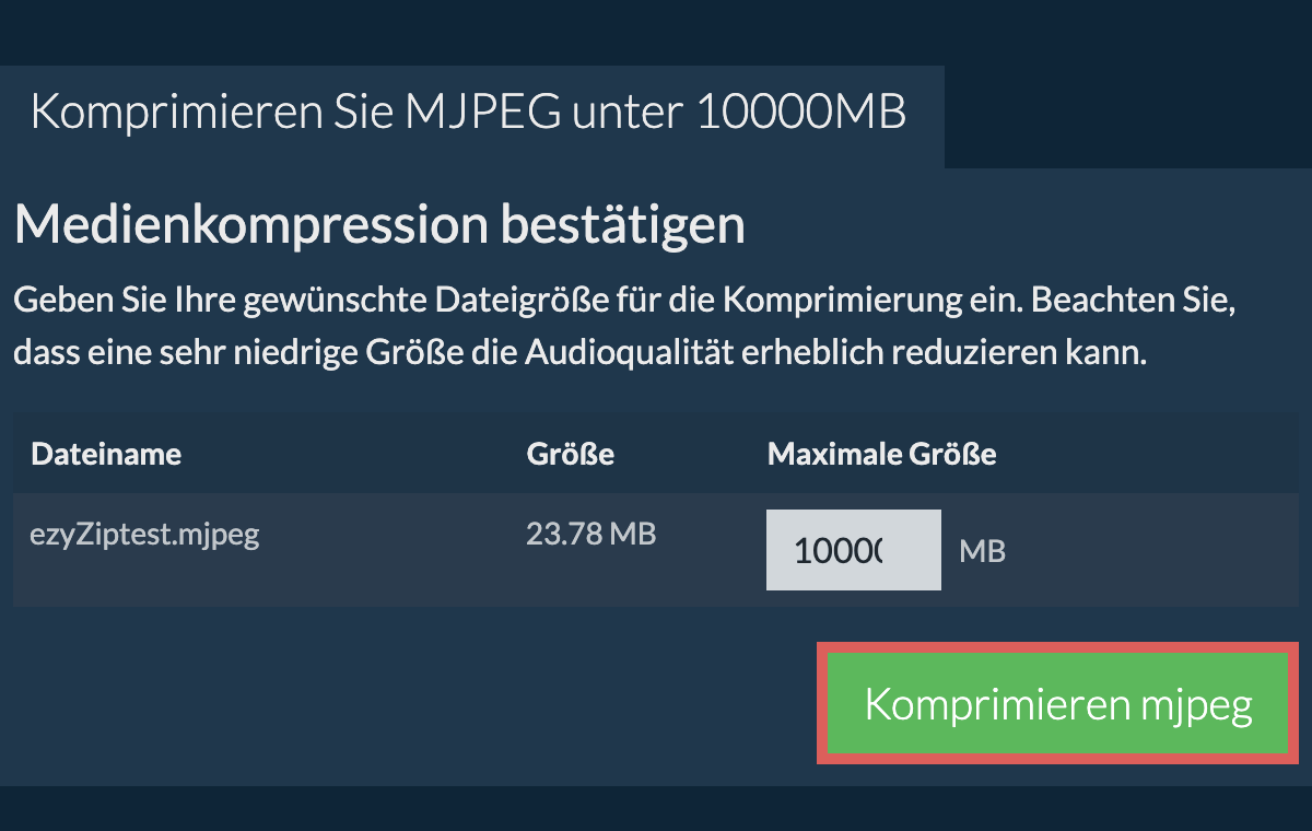 In 10000MB konvertieren