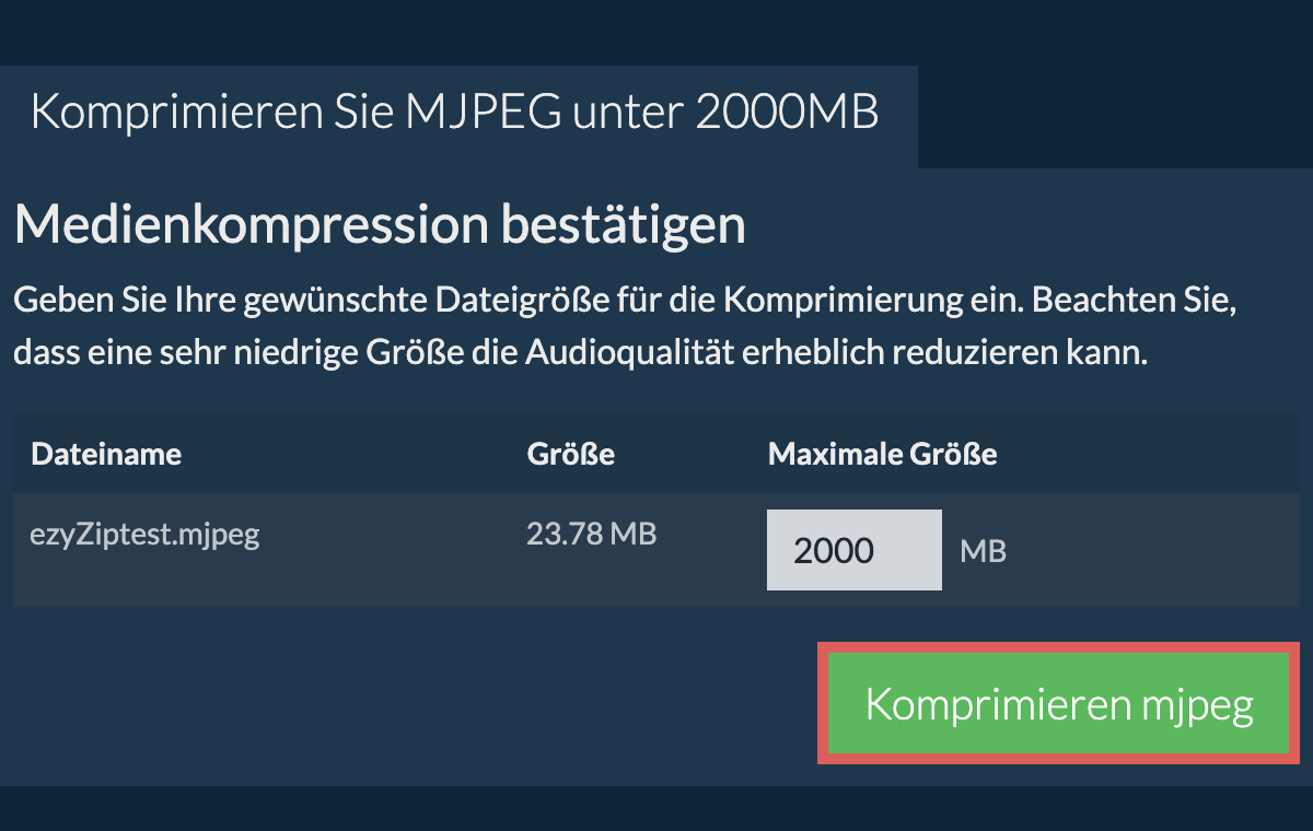 In 2000MB konvertieren