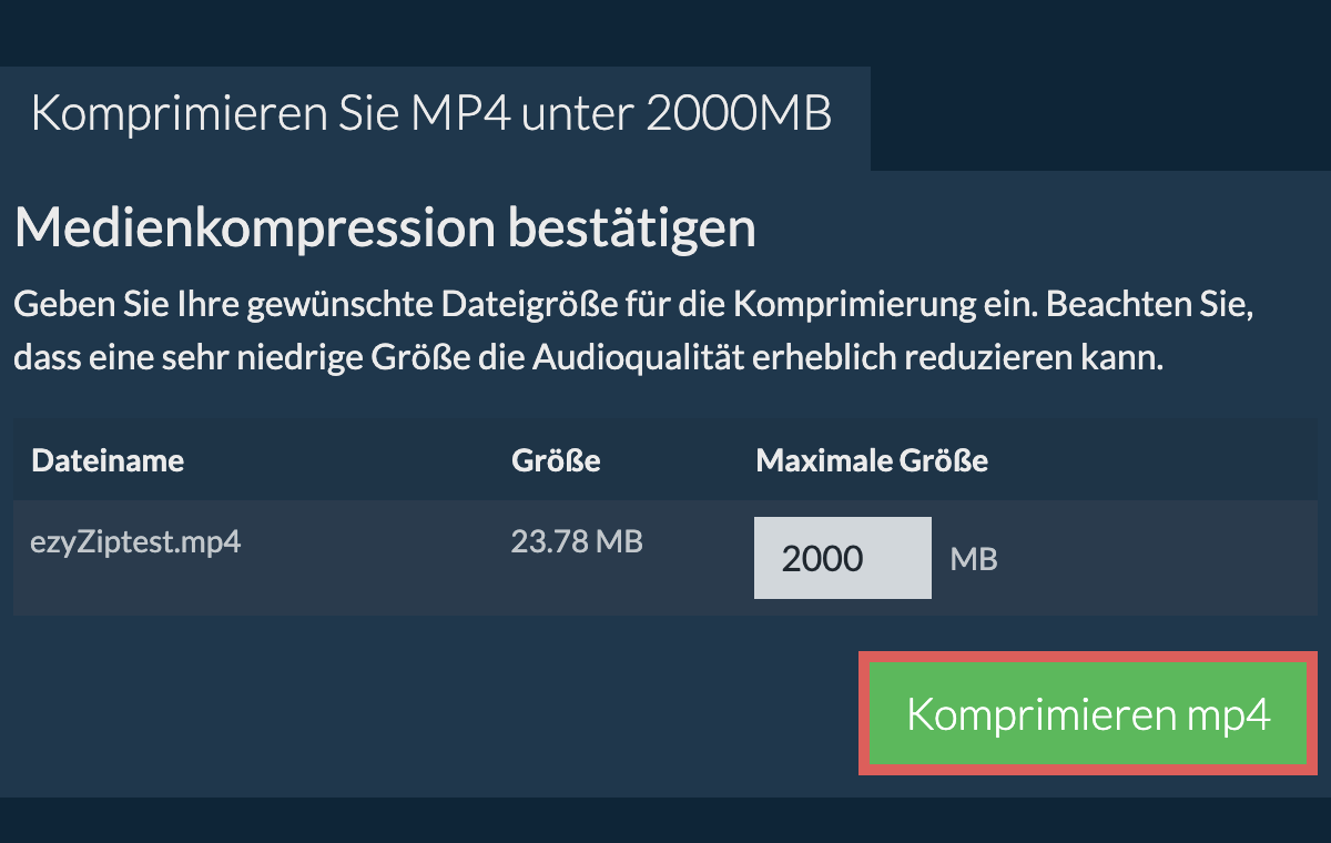 In 2000MB konvertieren