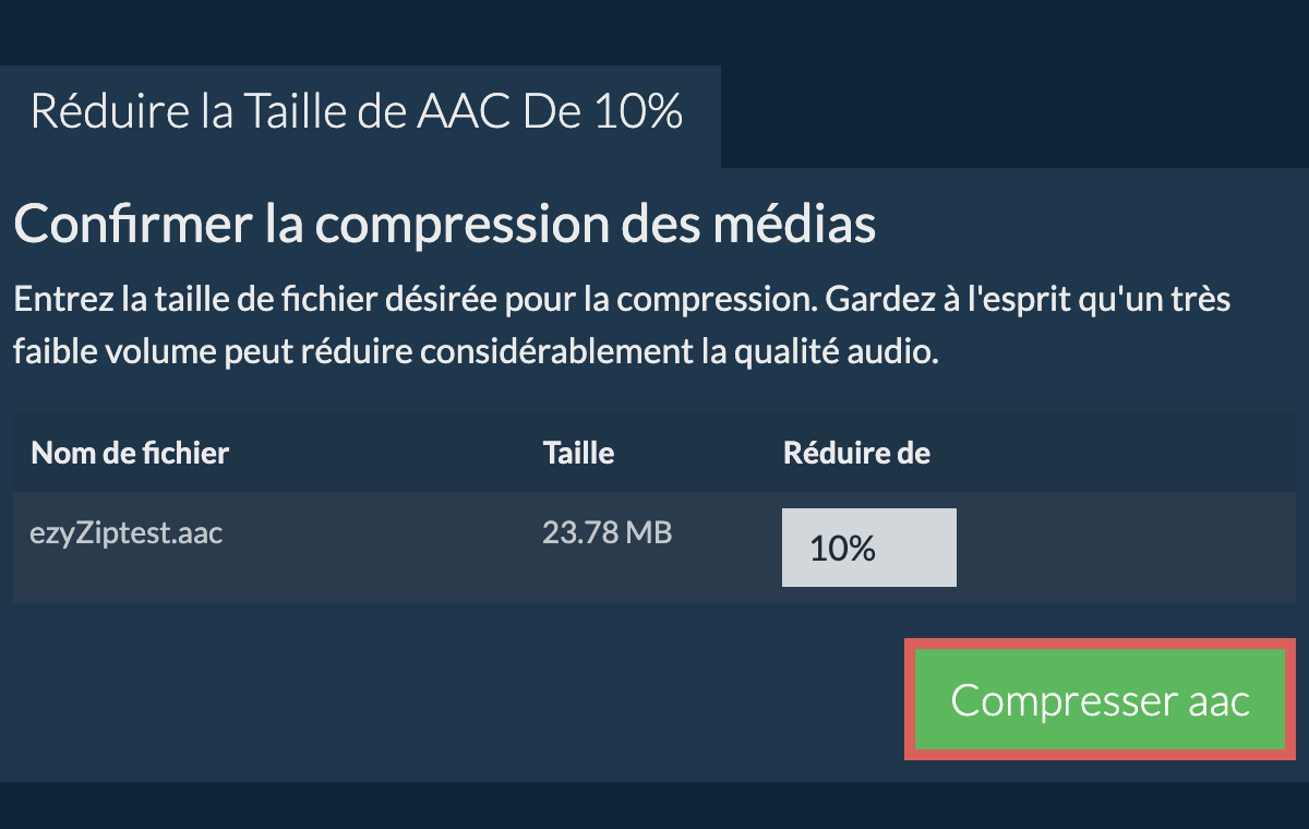 Compresser 10%