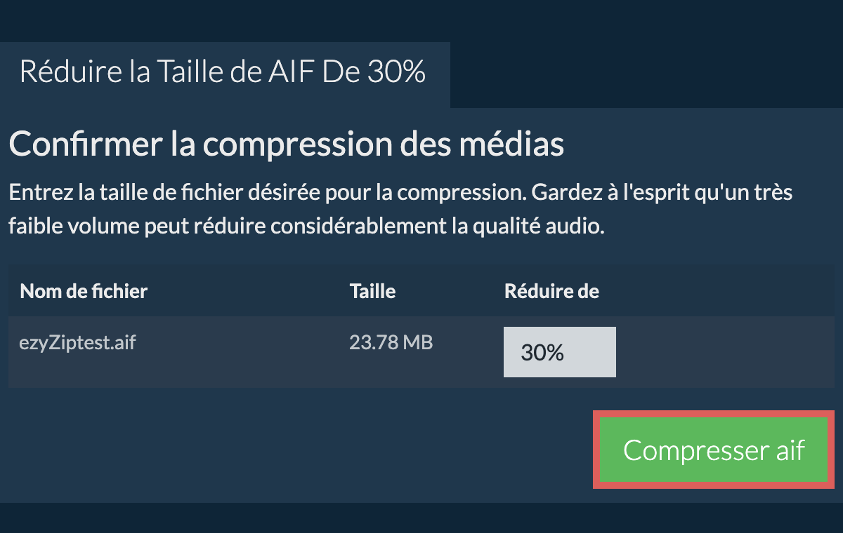 Compresser 30%