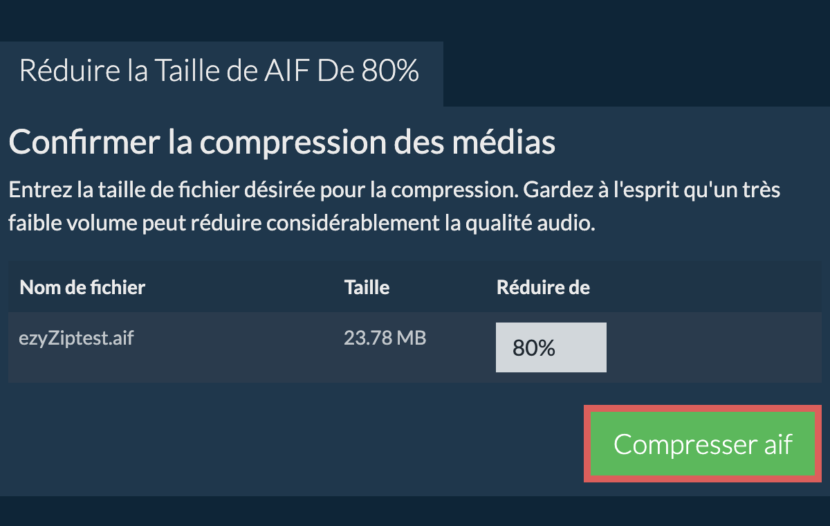 Compresser 80%