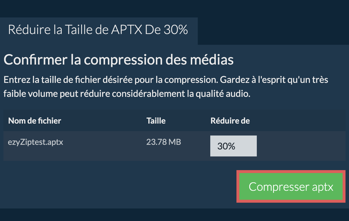 Compresser 30%