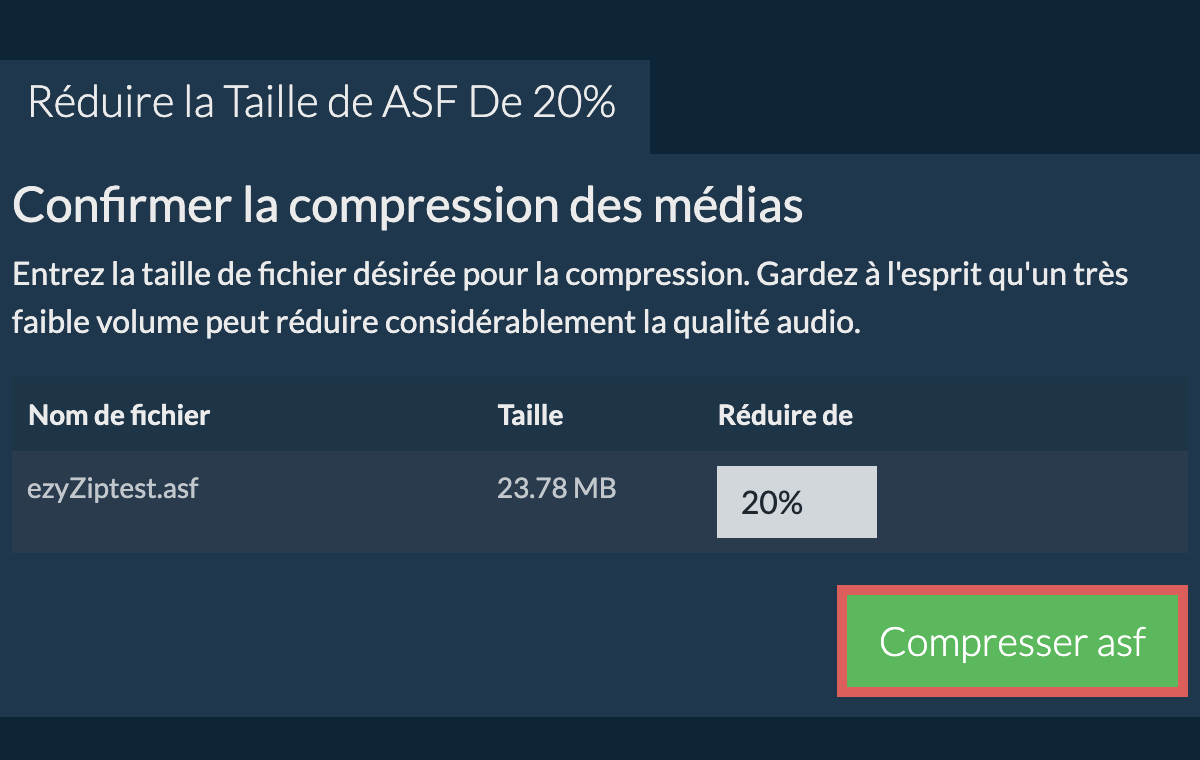 Compresser 20%