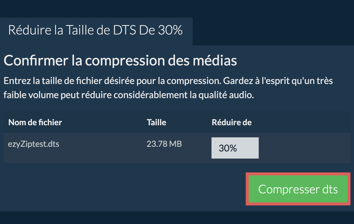 Compresser 30%