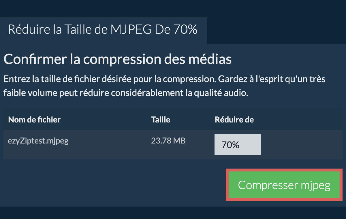 Compresser 70%