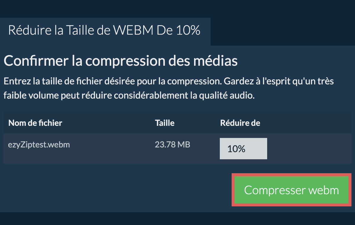 Compresser 10%