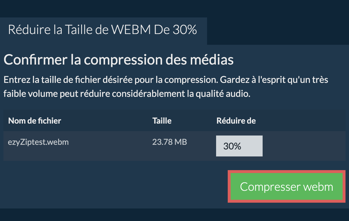 Compresser 30%