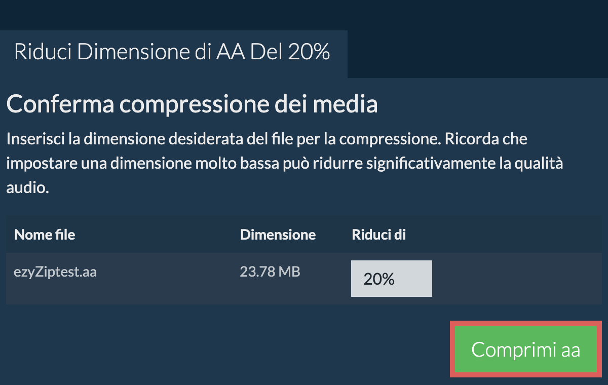 Comprimi 20%