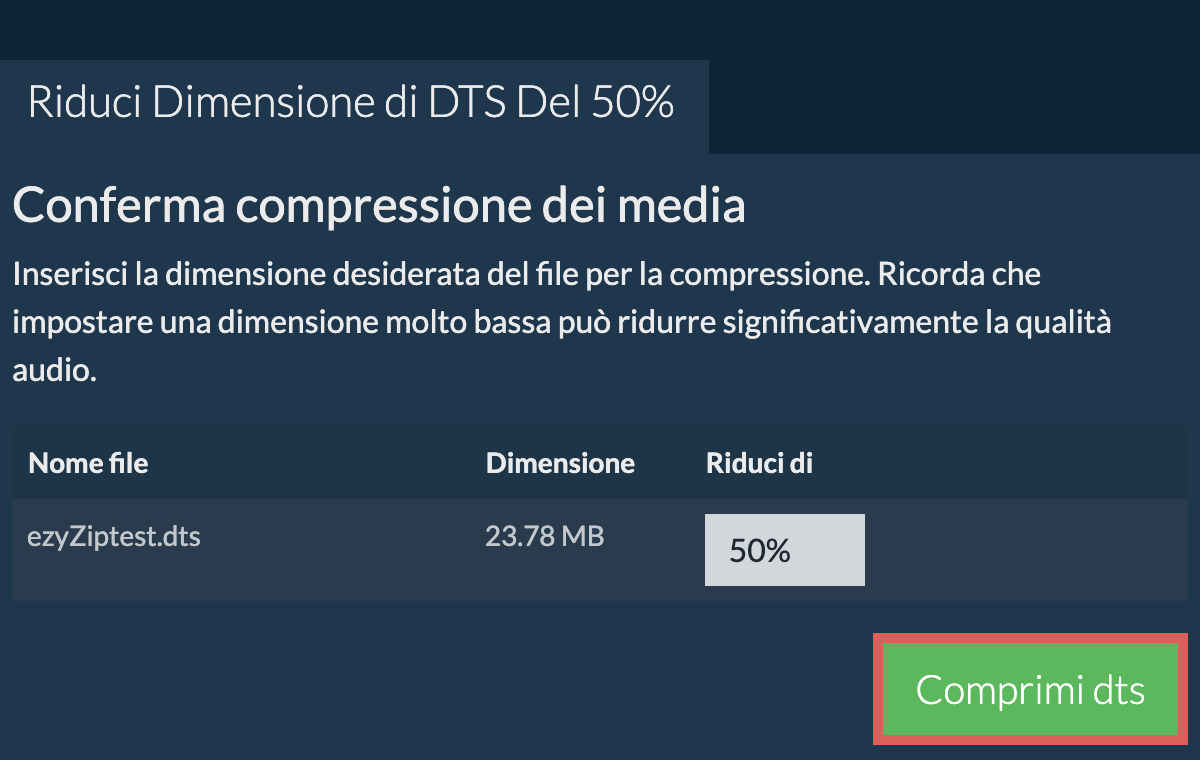 Comprimi 50%