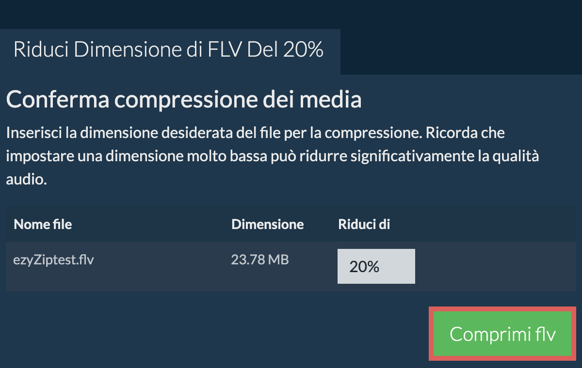 Comprimi 20%