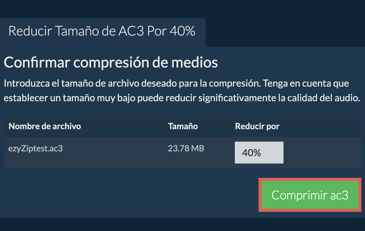 Comprimir 40%