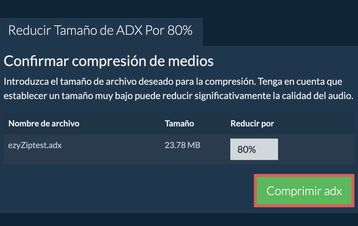 Comprimir 80%