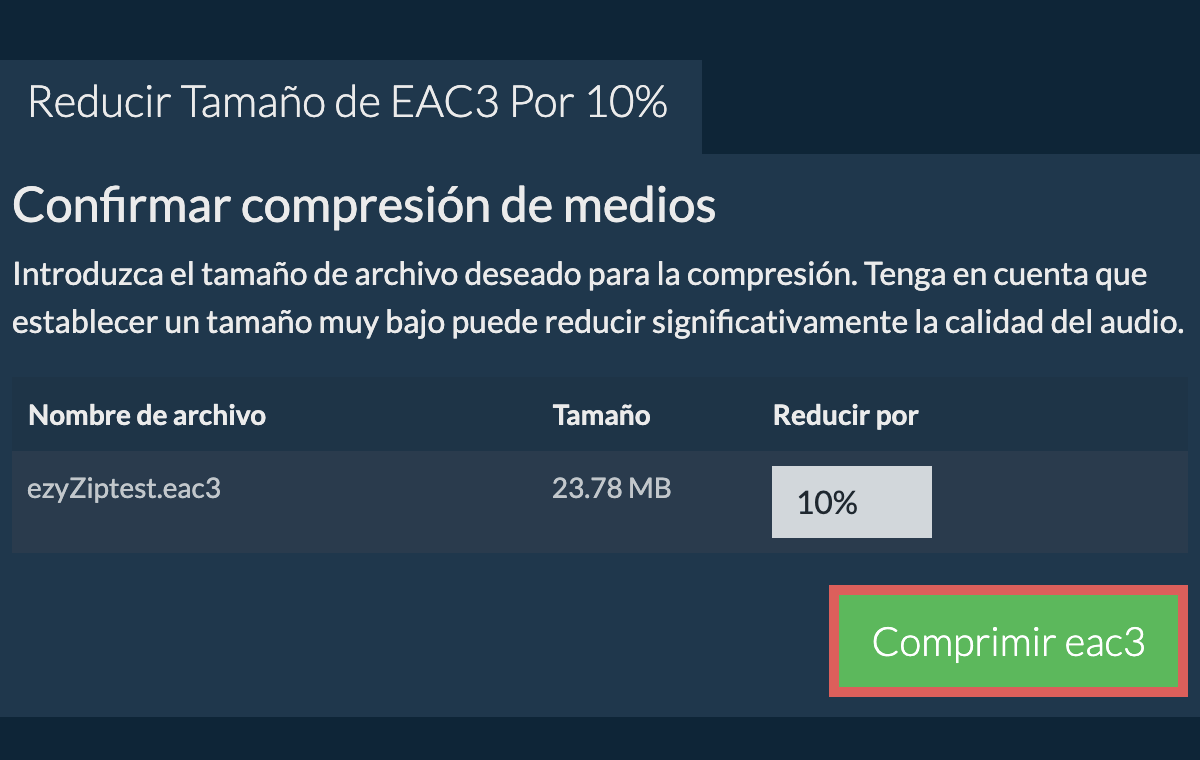 Comprimir 10%