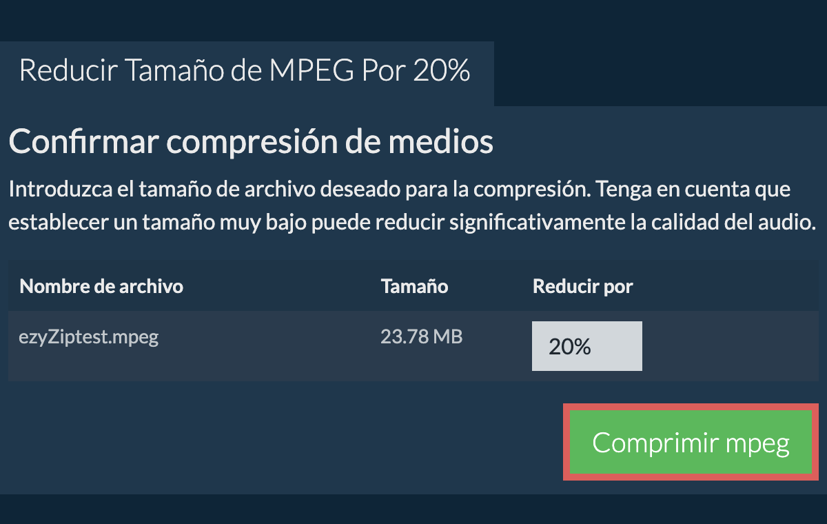 Comprimir 20%