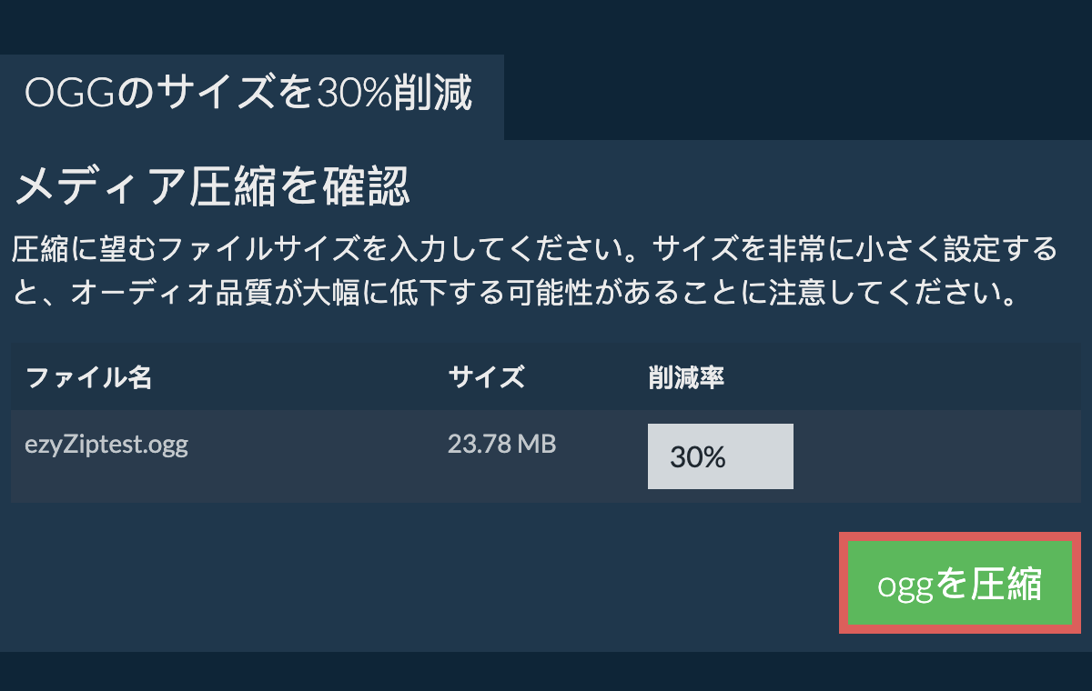 30%を圧縮