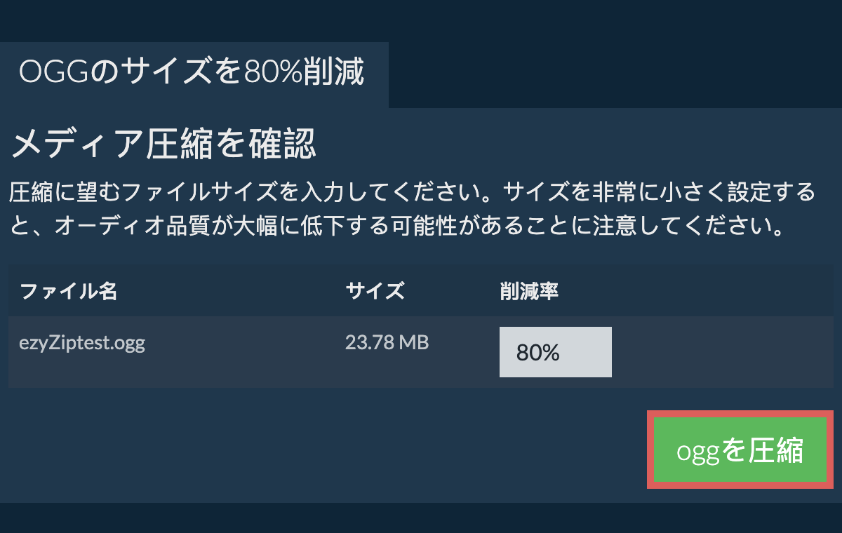 80%を圧縮