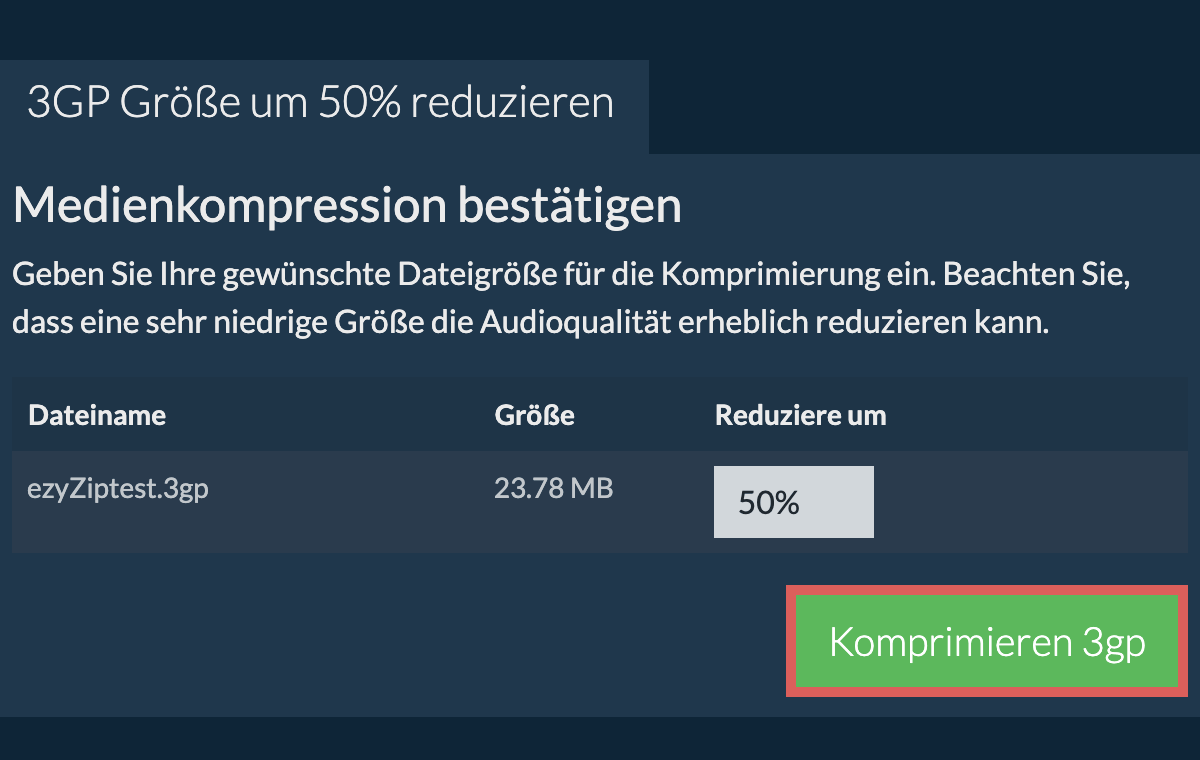 Komprimieren 50%