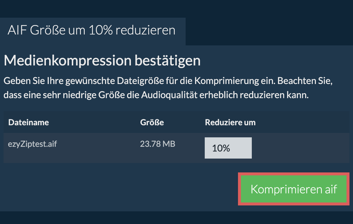 Komprimieren 10%