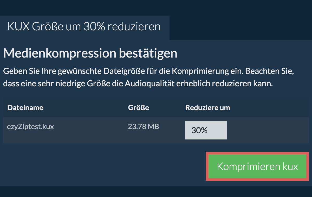 Komprimieren 30%