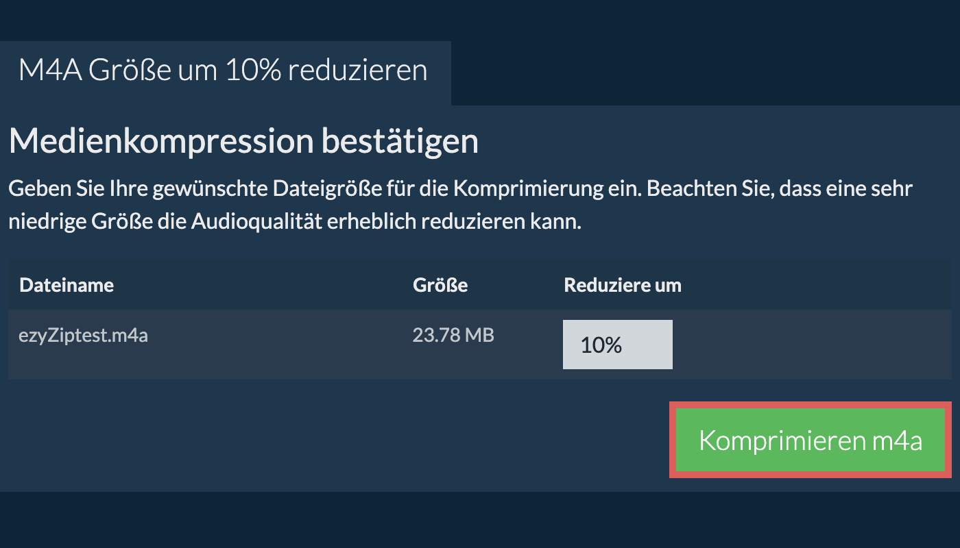 Komprimieren 10%