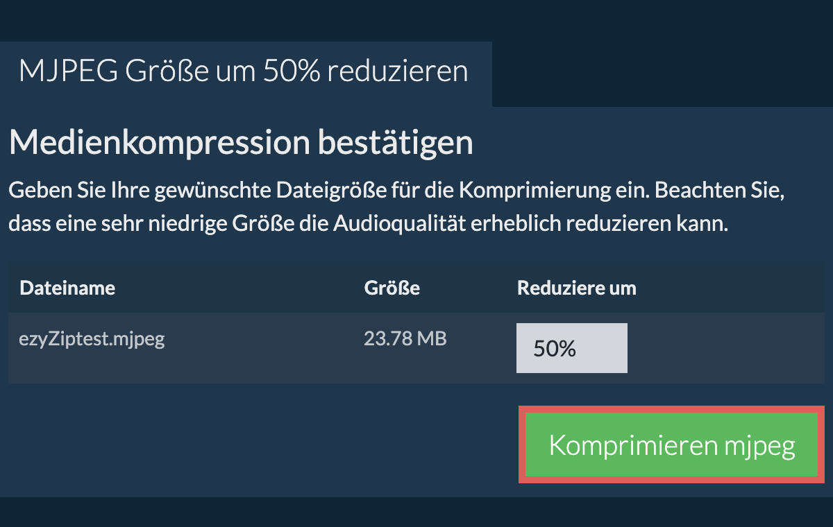 Komprimieren 50%