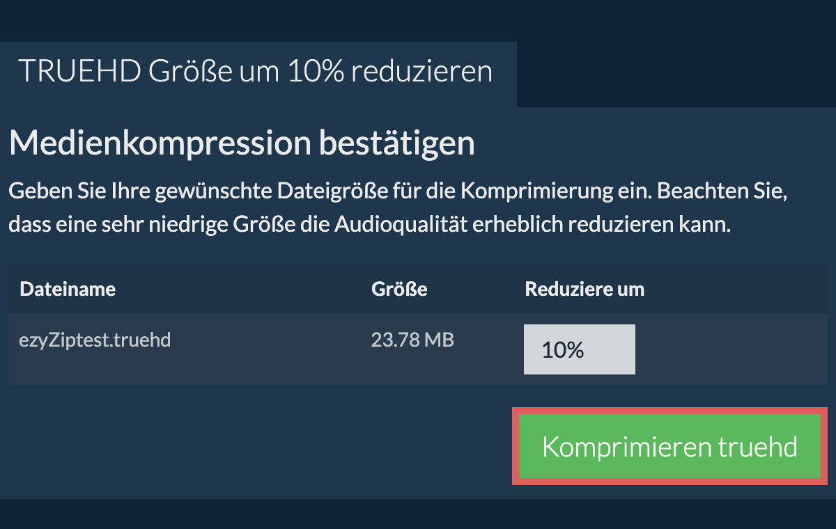 Komprimieren 10%