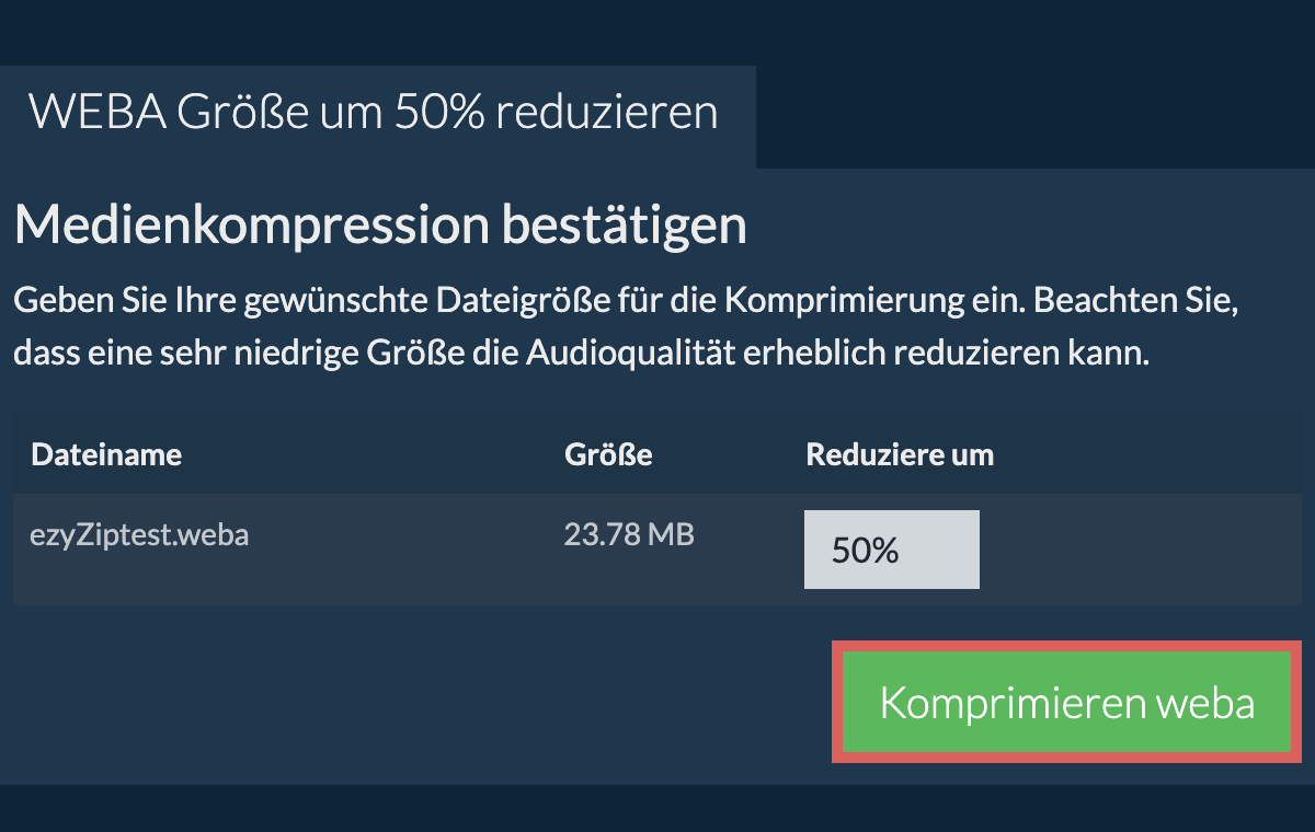 Komprimieren 50%