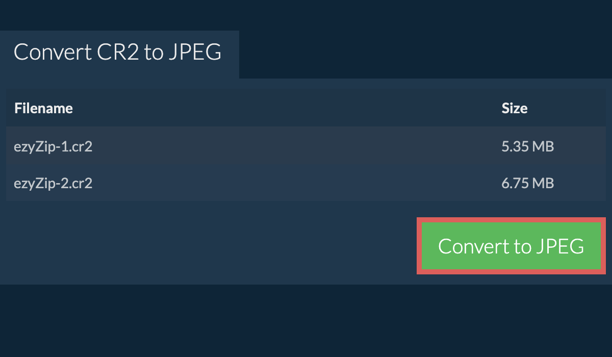 Convert CR2 to JPEG Online (Fast!) - ezyZip