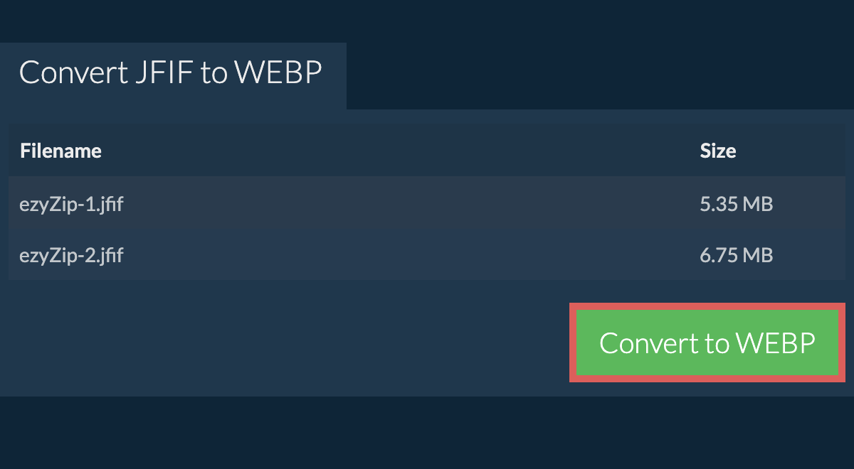 Convert to webp