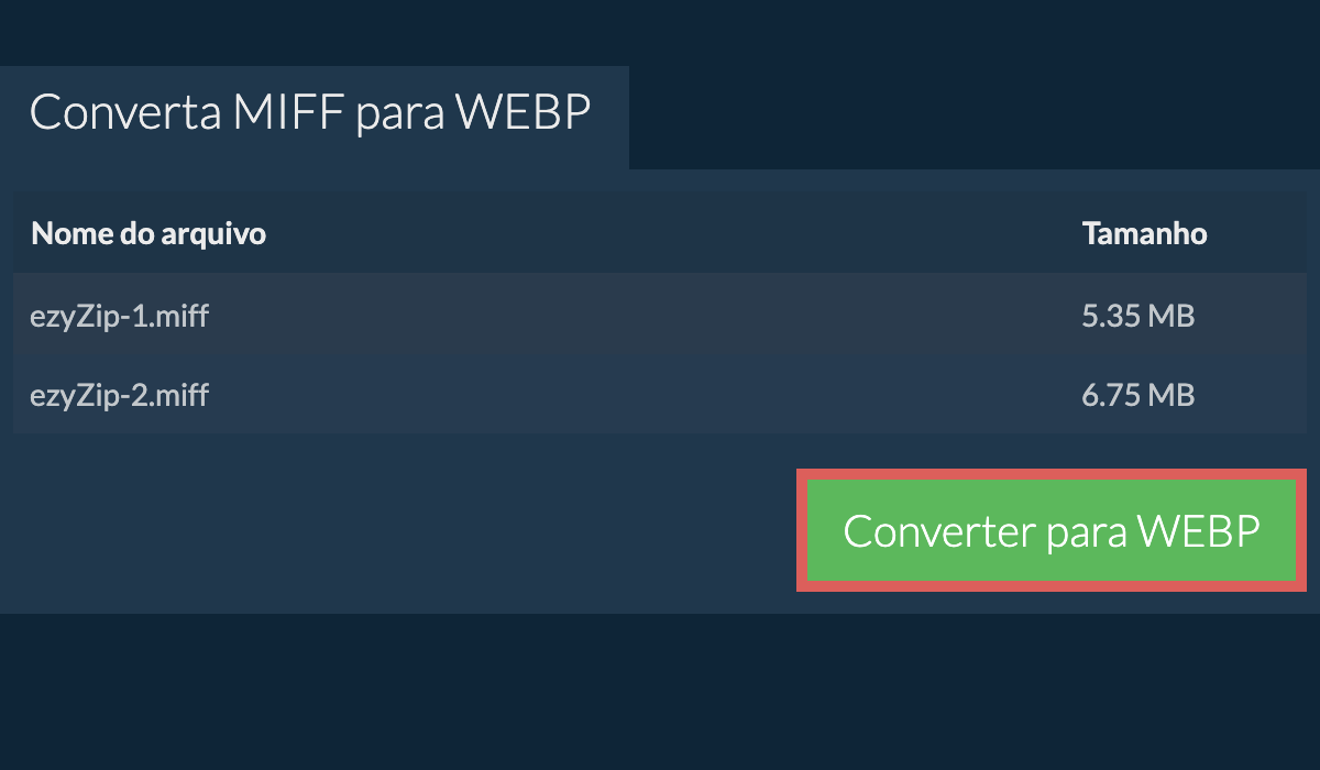 Converter para webp