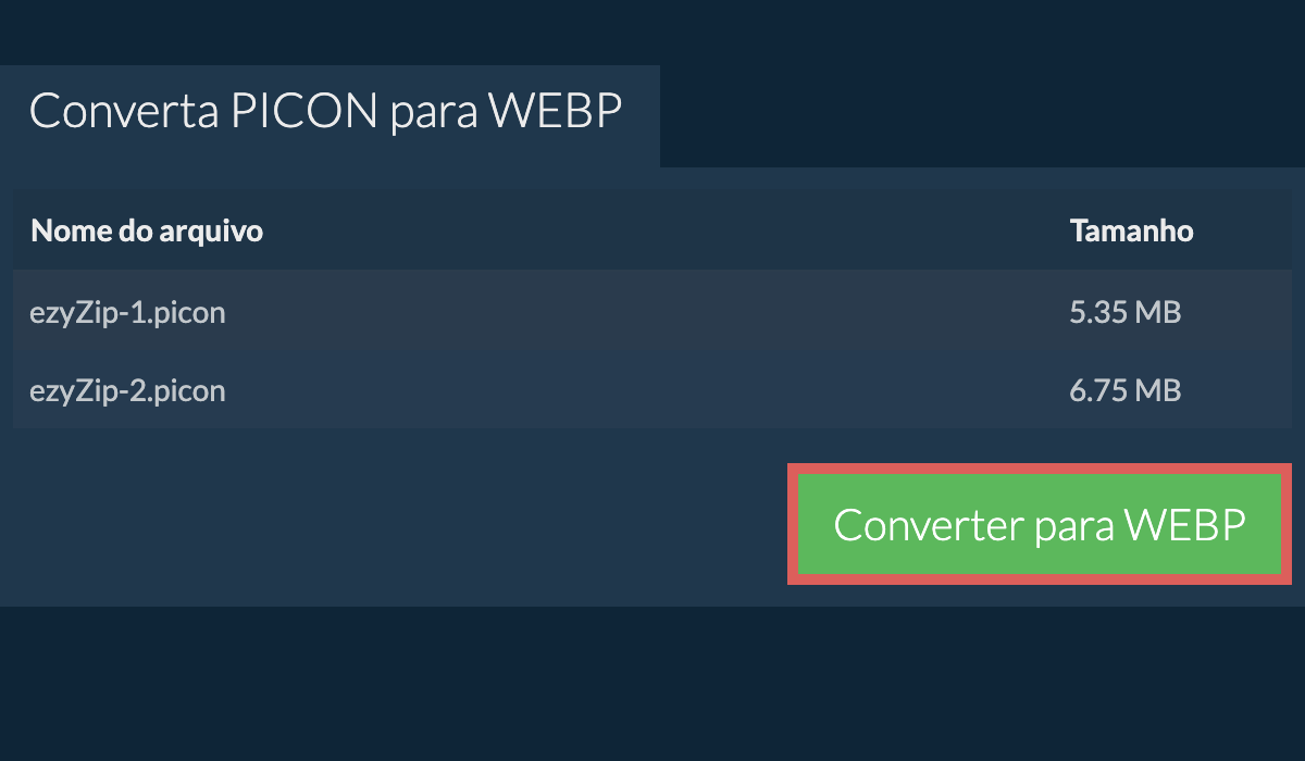 Converter para webp