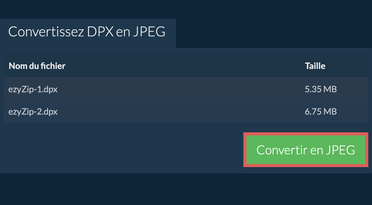 Convertir en jpeg