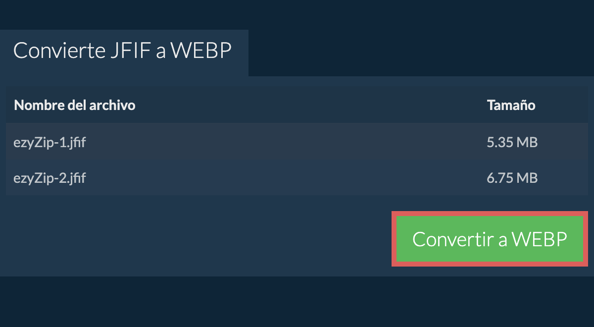 Convertir a webp