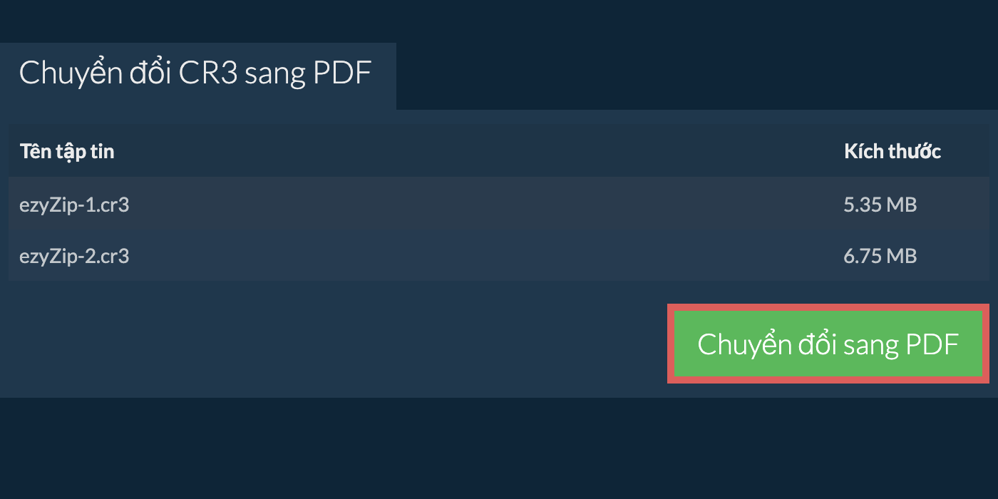 Chuyển đổi sang pdf