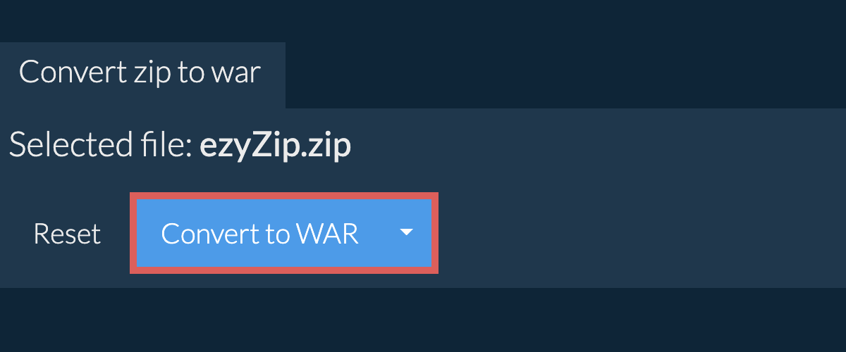 ZIP To WAR Converter Online Easy Secure FREE EzyZip