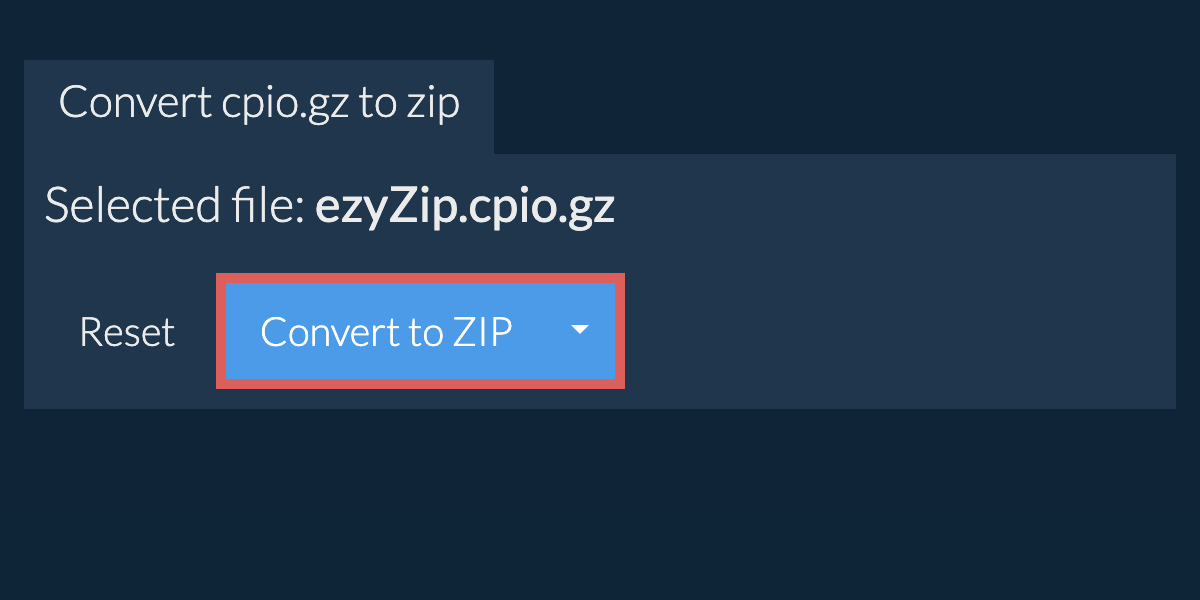 Start conversion to zip