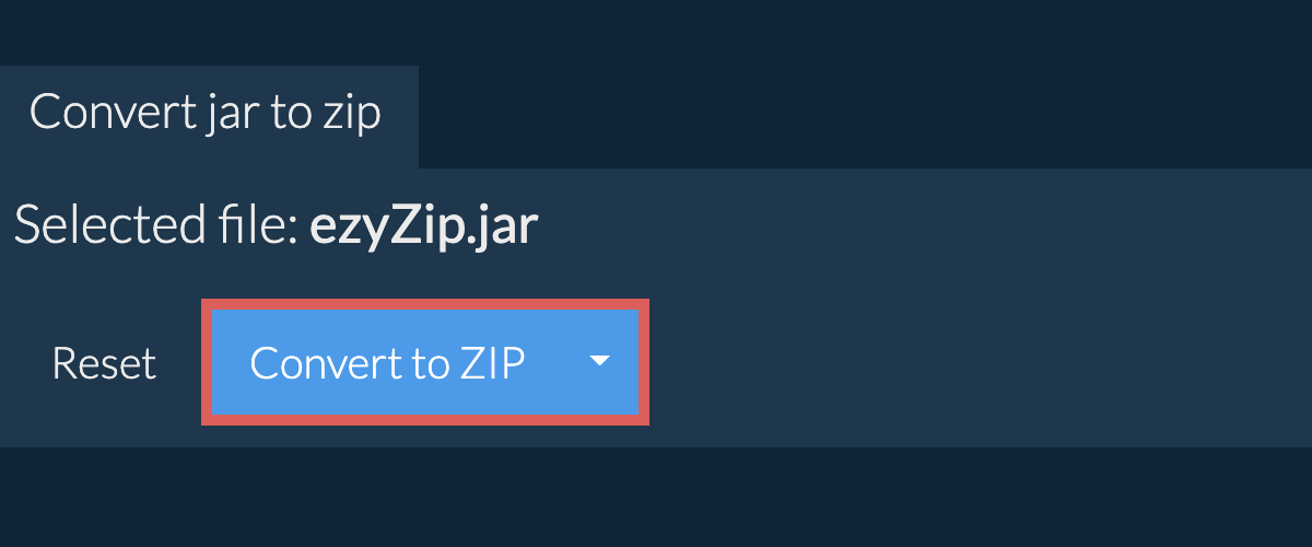 JAR To ZIP Converter Online No Limits EzyZip