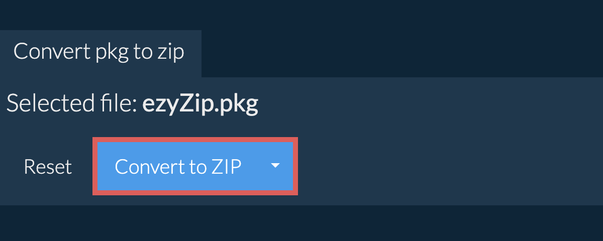 Start conversion to zip