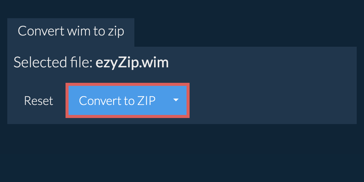 Start conversion to zip