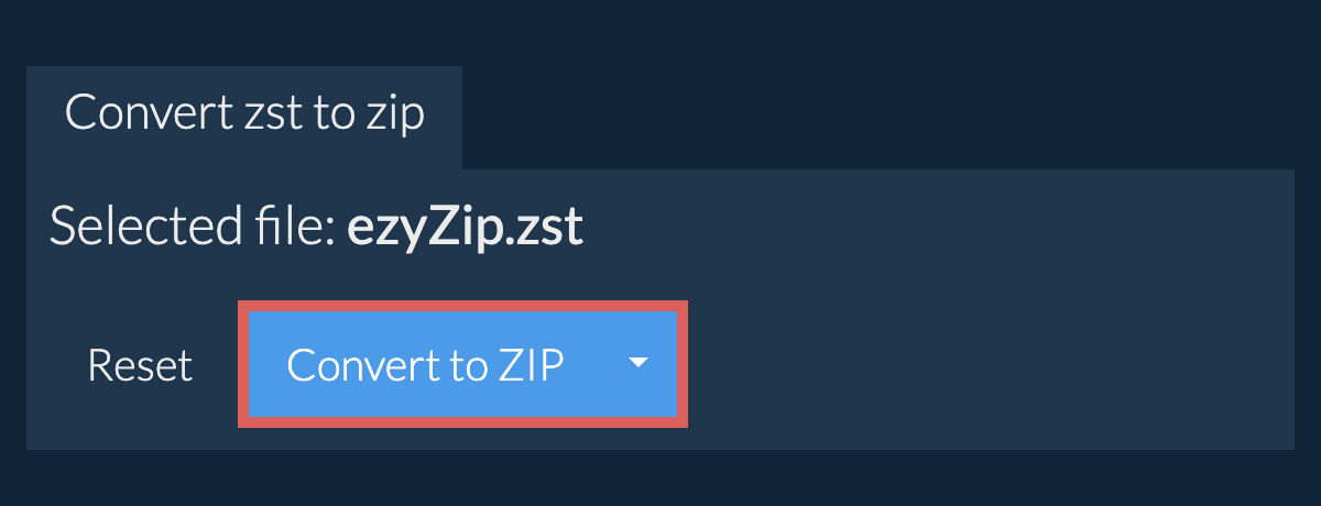 Start conversion to zip