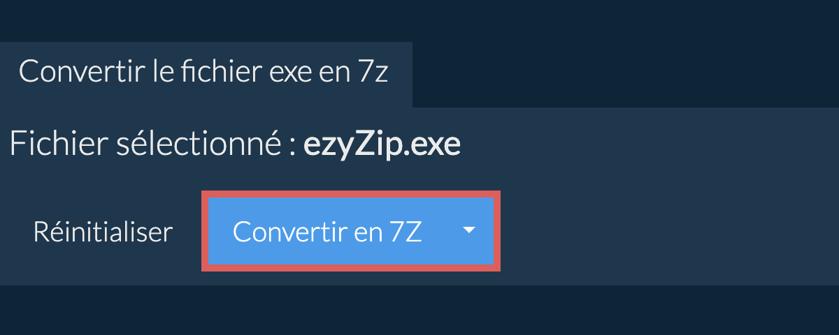 Démarrer la conversion en 7z