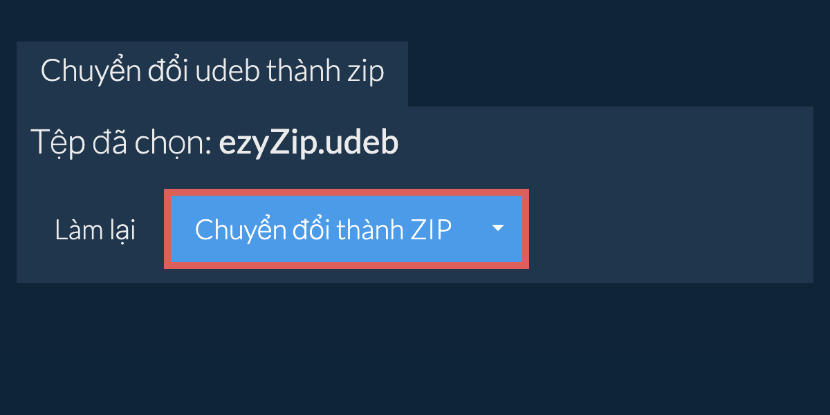 Bắt đầu chuyển đổi thành zip