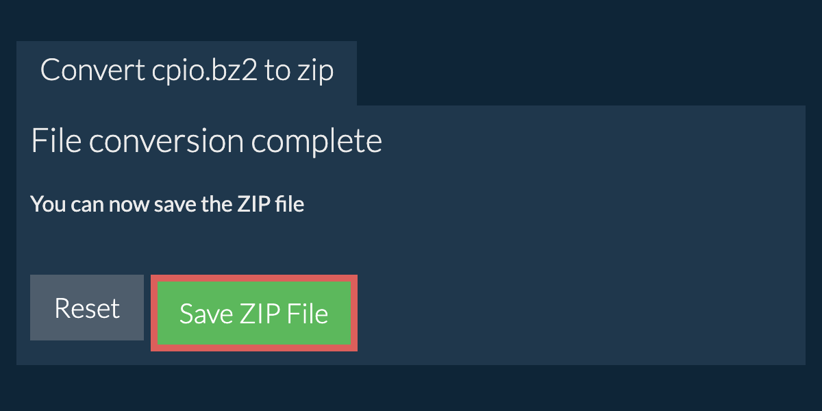 Save zip File