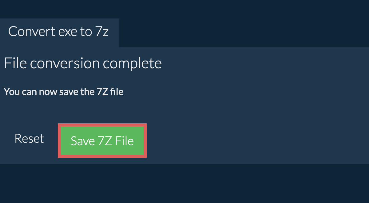 Save 7z File