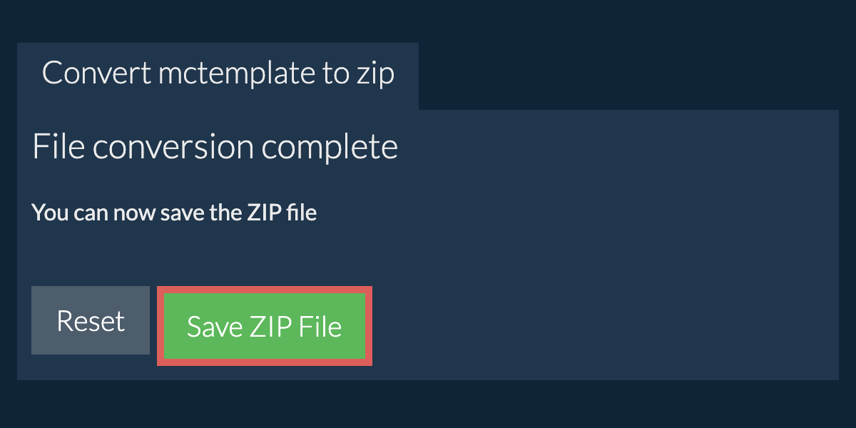 Save zip File