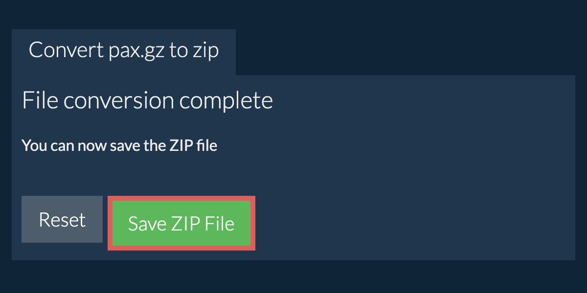 Save zip File