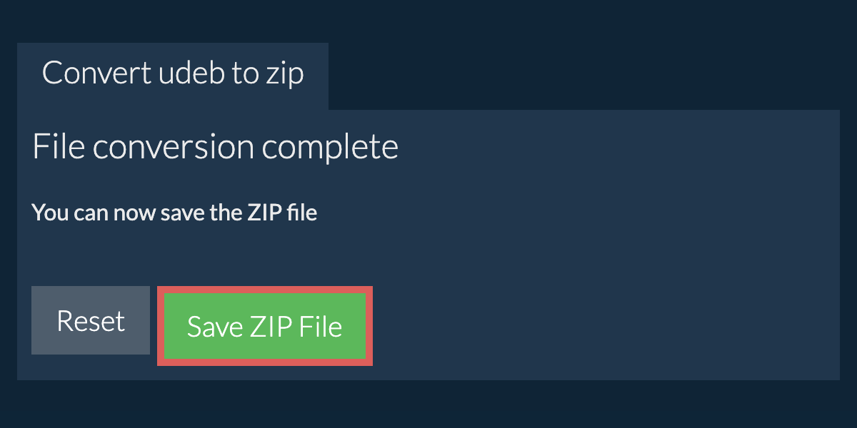 Save zip File